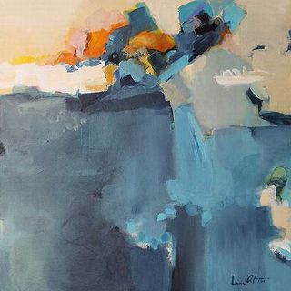 Lina Alattar 'Dizzy at the Edge' Canvas Art