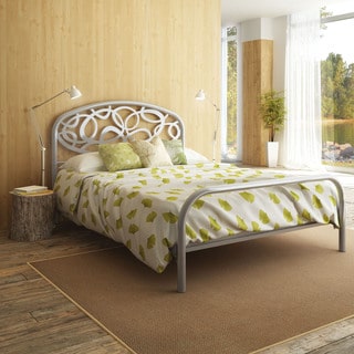 Amisco Alba Silver Grey Full-size Metal Bed