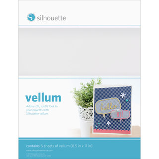 Silhouette Vellum Sheets 8.5"X11" 6/Pkg-Translucent White