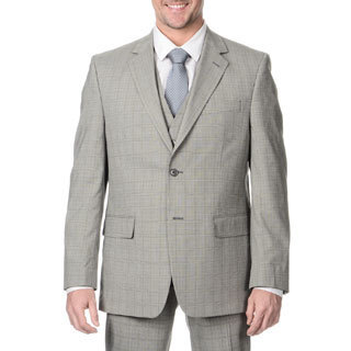 Perry Ellis Men's Slim Fit Grey Plaid Suit Separate Blazer
