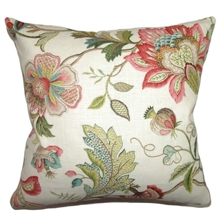 Adele Crewels Down Filled Throw Pillow Multi