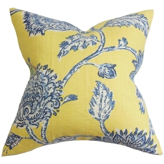 Behati Floral Down Fill Throw Pillow Blue Yellow