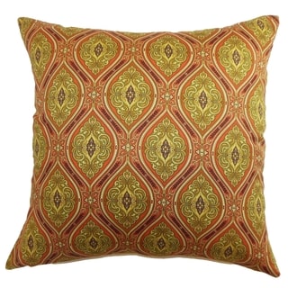 Heihe Poppy Red Paisley Down Filled Throw Pillow