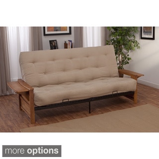 Bellevue with Retractable Tables Transitional-style Full-size Inner Spring Futon Sofa Sleeper Bed
