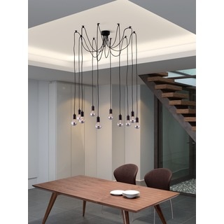 Fog 10-light Black Modern Ceiling Lamp