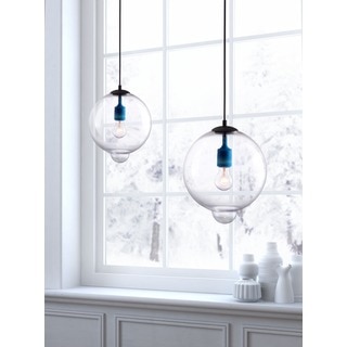 Gradient Single-light Clear Round Ceiling Lamp