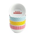 Cake Boss Serveware 4-piece 'Patterns & Quotes' Print Porcelain Ice Cream Bowl Set