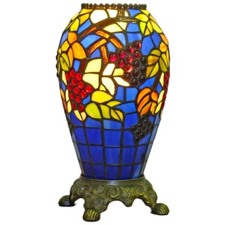 Amora Lighting 13-inch Tiffany-style Grapes Table Lamp
