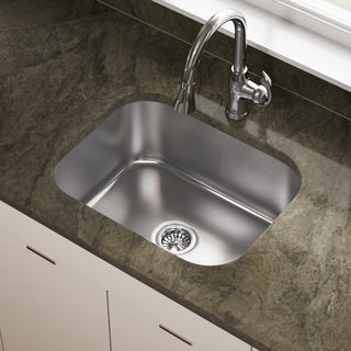 2318 Single Bowl Stainless Steel Kitchen Sink - STAINLESS STEEL