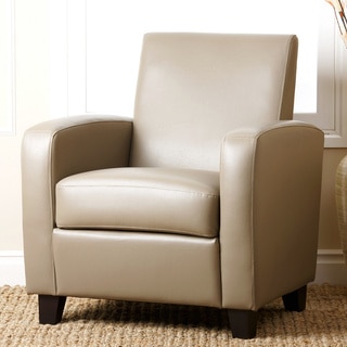 ABBYSON LIVING Grey Mercer Bonded Leather Club Chair