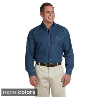 Harriton Men's Denim Long Sleeve Shirt
