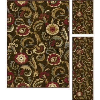Alise Lagoon Brown Transitional Area Rugs (Set of 3)