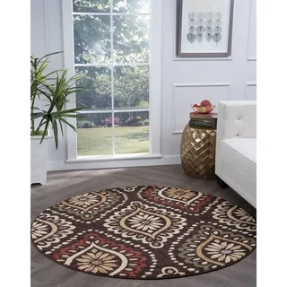 Alise Lagoon Brown Transitional Area Rug (7'10 Round)