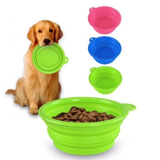 Insten Collapsible Soft Silicone Pet Dog Water/ Food Bowl