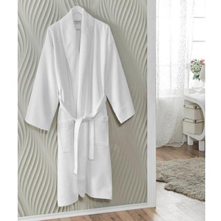 Salbakos Spa White Turkish Cotton Bath Robe