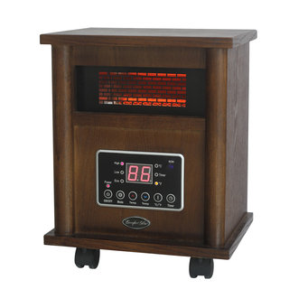 Comfort Glow QEH1400 Walnut Infrared Quartz Comfort Heater