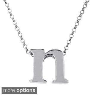 Sterling Silver Single Initial Charm Necklace