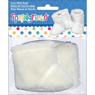 Springfield Collection Furry Boots-White