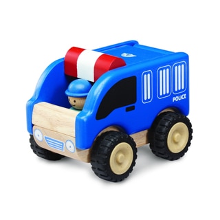 Mini Police Car Wooden Toy Vehicle