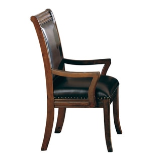 Westminster Top-grain Leather-uphlstered Dining Arm Chair