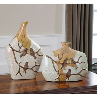 Uttermost Pajaro Ceramic Vases (Set of 2)