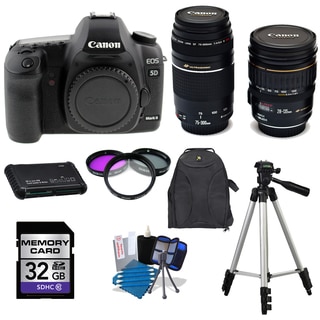 Canon EOS 5D Mark II DLSR Camera Body with 28-135mm IS USM and 75-300mm III USM Lenses 32GB Bundle