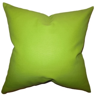 Kalindi Solid Chartreuse Feather Filled Throw Pillow