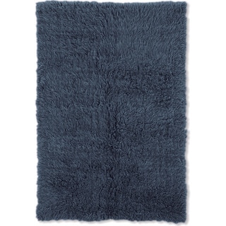 Linon Flokati Heavy Denim Blue Rug (8' x 10')