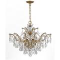 Crystorama Filmore Collection 6-light Antique Gold/ Crystal Chandelier
