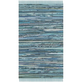 Safavieh Hand-woven Rag Rug Blue Cotton Rug (2'3 x 5')