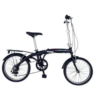 Hollandia Unisex Black Amsterdam 7 Folding Bicycle, with 20-inch Wheels and 11-inch Frame