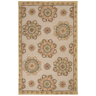 Hand-hooked Mila Contemporary Floral Indoor/ Outdoor Area Rug (3' x 5')