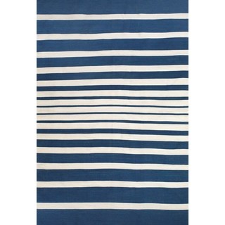 Grand Bazaar Hand Woven Polyester Salta Rug in Cobalt / White 5' x 8'