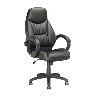 CorLiving LOF-508-O Executive Office Chair in Black Leatherette