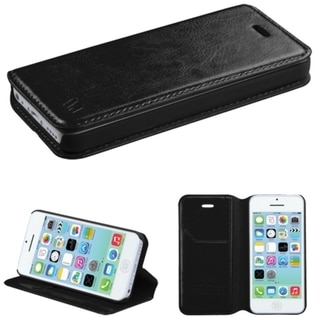 Insten Colorful Book-style Leather Phone Case with Card Slot for Apple iPhone 5C