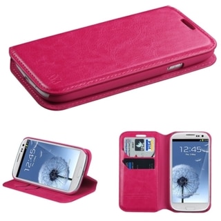 INSTEN Card Slots Colorful Book-style Leather Phone Case Cover for Samsung Galaxy S3/ SIII