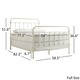 Giselle Antique White Graceful Lines Victorian Iron Metal Bed by iNSPIRE Q Classic - Thumbnail 9