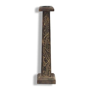 Hand-carved 20-inch Candle stand (India)