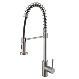 Sumerain Contemporary Pre-rinse High-arc Stainless Steel Kitchen Faucet and Multi-function Spray