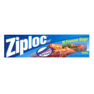 Ziploc Gallon Plastic Freezer Bags 15-bags (12 pack)