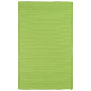 Indoor/ Outdoor Malibu Woven Lime Green Rug (3' x 5')