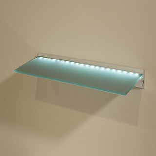 Capri LED 8" x 24" Opaque Glass Lighted Shelf Kit