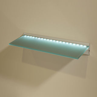 Capri LED 8" x 36" Opaque Glass Lighted Shelf Kit