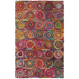 LNR Home Layla Multi-colored Abstract Area Rug (3'6 x 5'6)