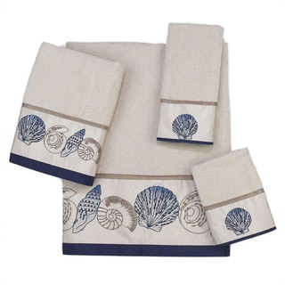 Avanti Hampton Shells Off-White Embellished 4-piece Towel Set