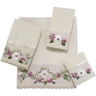 Avanti Victoria Cotton Embellished Floral 4-piece Towel Set