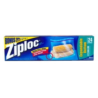 Ziploc EZ Zipper Storage Bags Half Gallon (12-pack)
