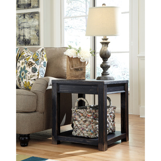 Signature Designs by Ashley Gavelston Square Black End Table