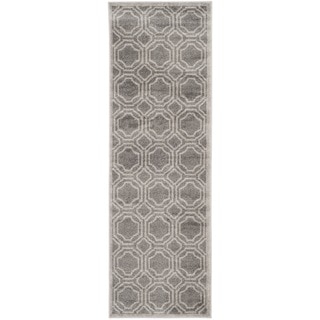 Safavieh Indoor/ Outdoor Amherst Grey/ Light Grey Rug (2'3 x 9')