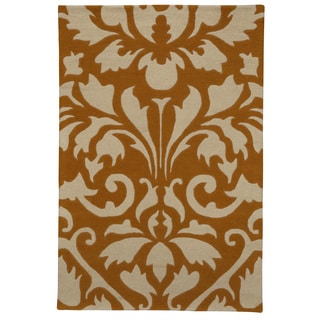 Somette Modern Highlights Two-tone Damask Area Rug (5' x 8')